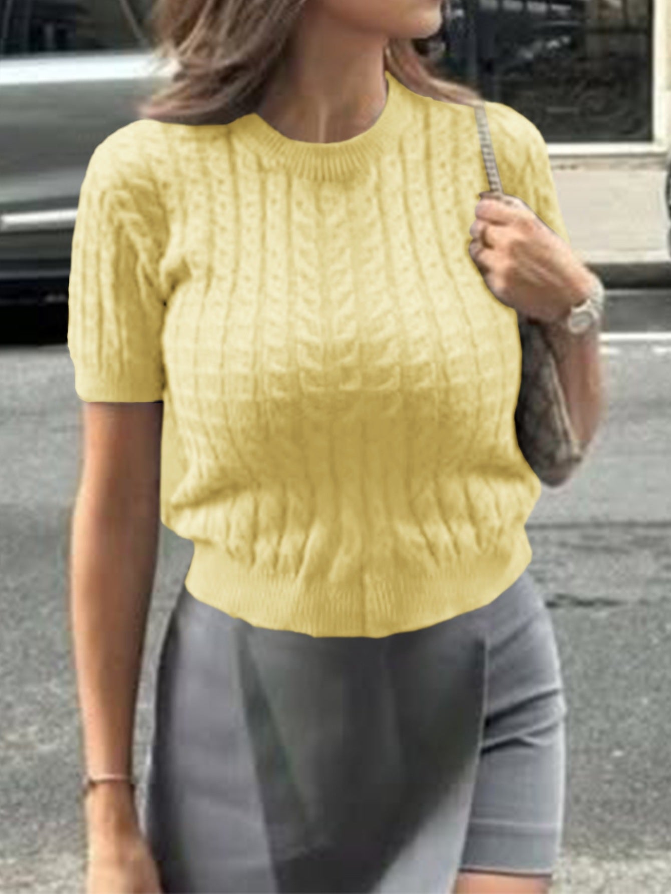 Women's Leisure Vacation Fashion Sleeve T-shirt Sweaters