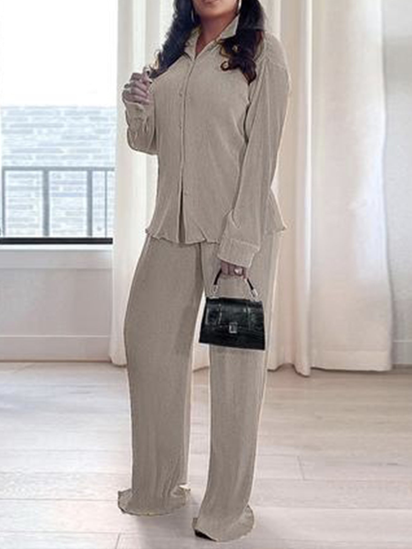 Women's Fashion Elegant Casual Solid Color Trousers Suits