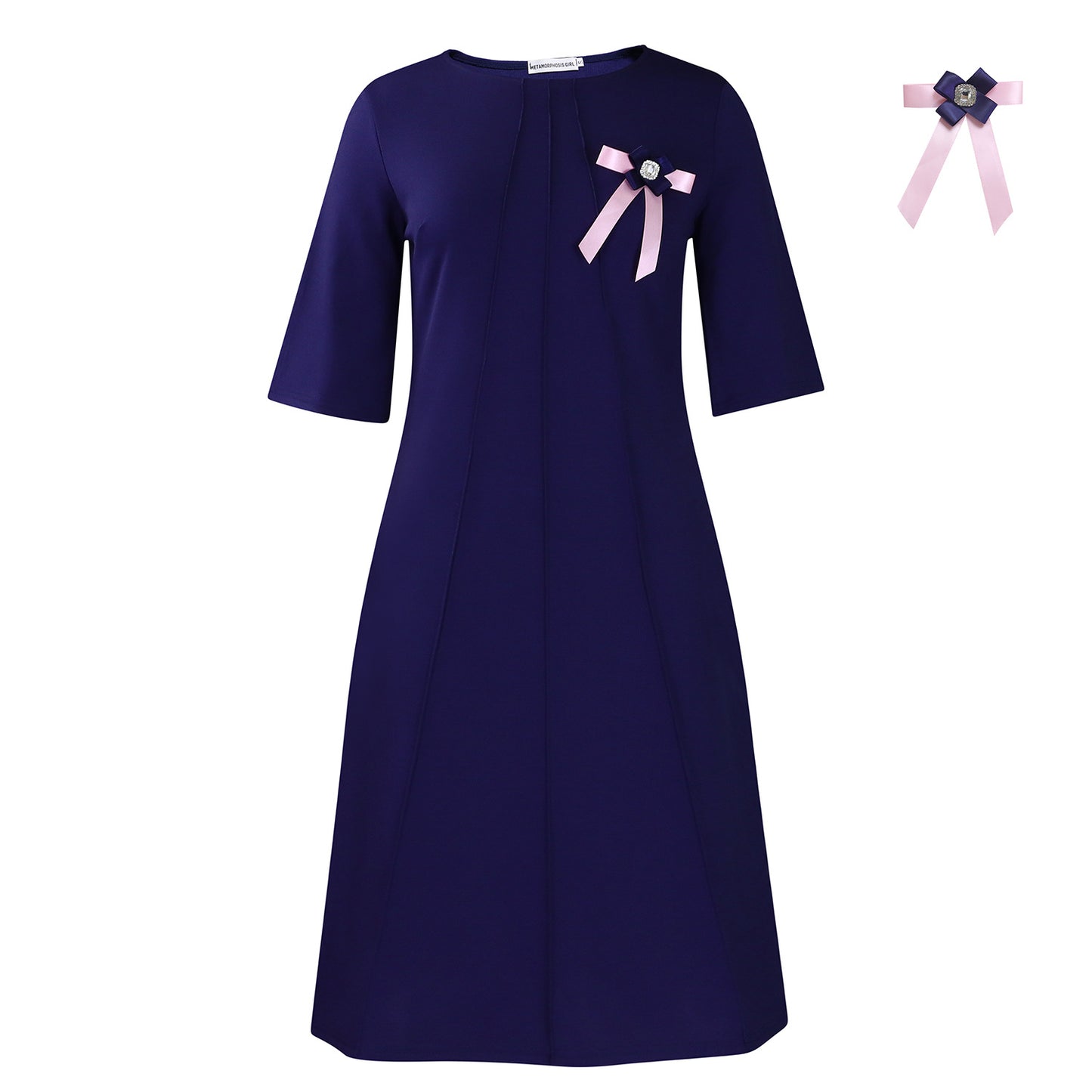 Women's Fashion Elegant Solid Color Loose-fitting Large Dress