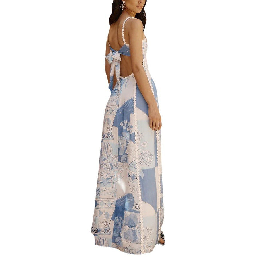 Women's Floral Print Dress Leisure Vacation Loose Dresses
