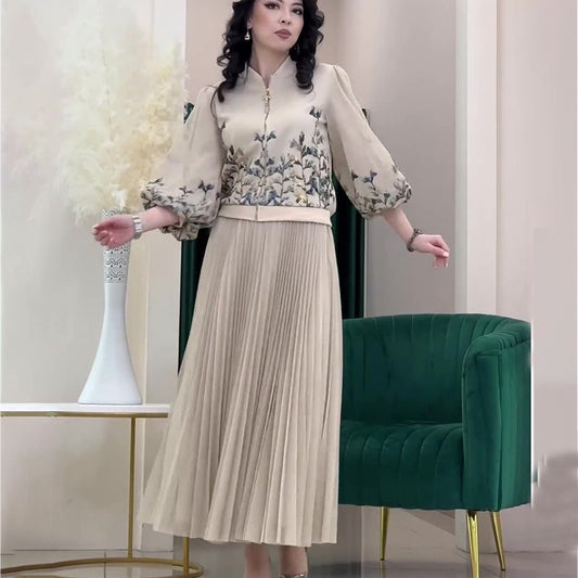 Beautiful Trendy Spring Printed Zipper Folded Suits