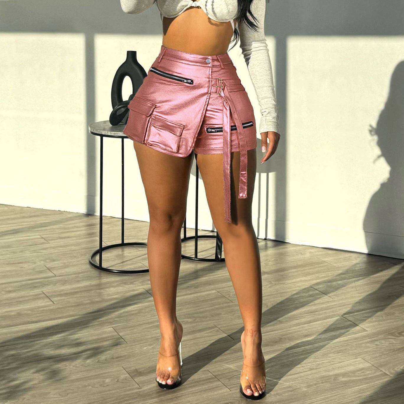 Women's Summer Elastic Irregular A- Line Shorts