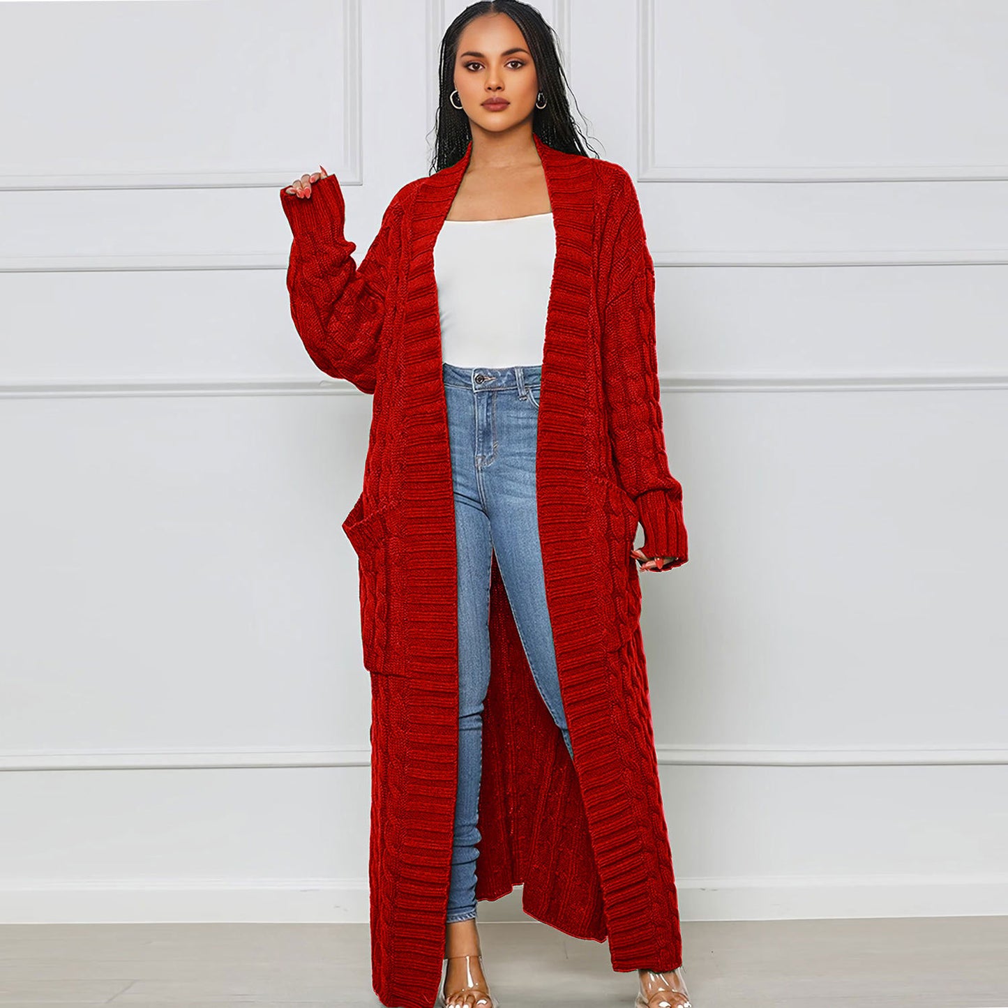 Women's Lazy Fashion Solid Color Long Twist Dresses