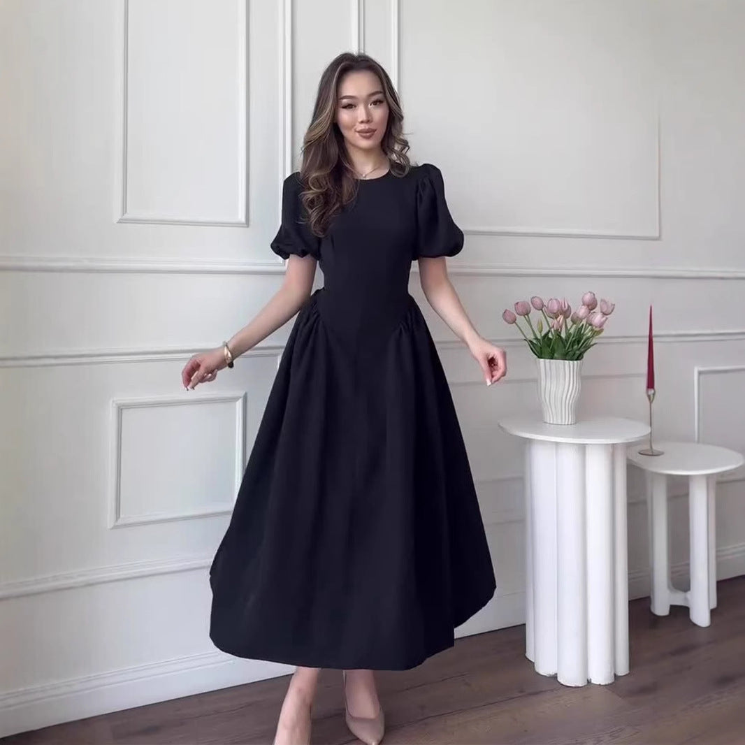 Women's Sweet Elegant Sleeve Long Dress Soft Dresses