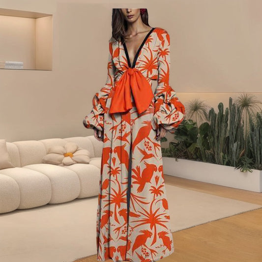 Women's One-piece Culotte Fashion Sexy Print Dress Dresses