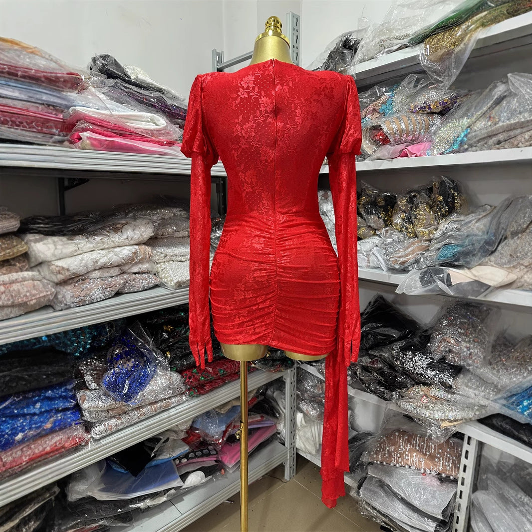 Women's White Fashion Connection Hand Fold Tight Clothing