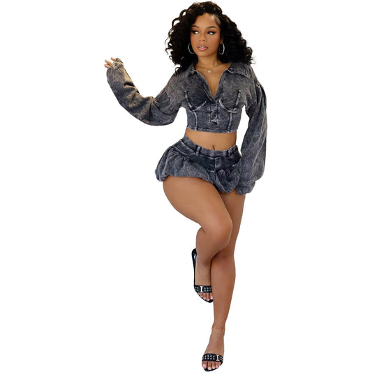 Women's Wear Pickled Fried Color Distressed With Suits
