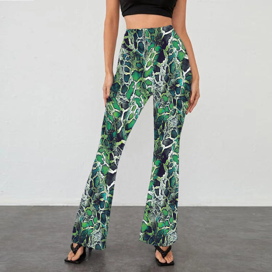Pattern Bell-bottom Animal Digital Printing Big Leggings