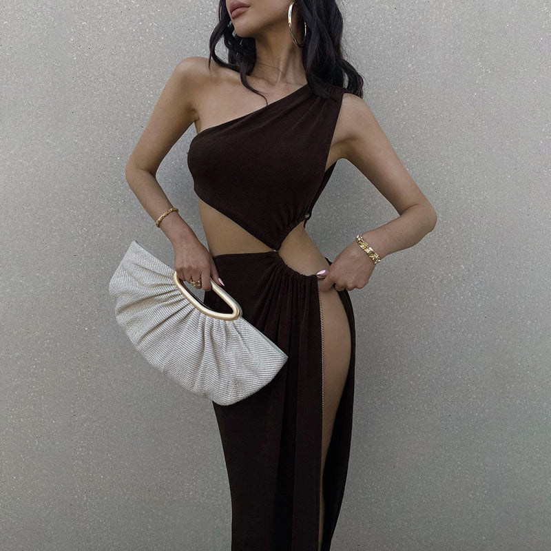 Summer Sleeveless Side Split Sexy Temperament Dress