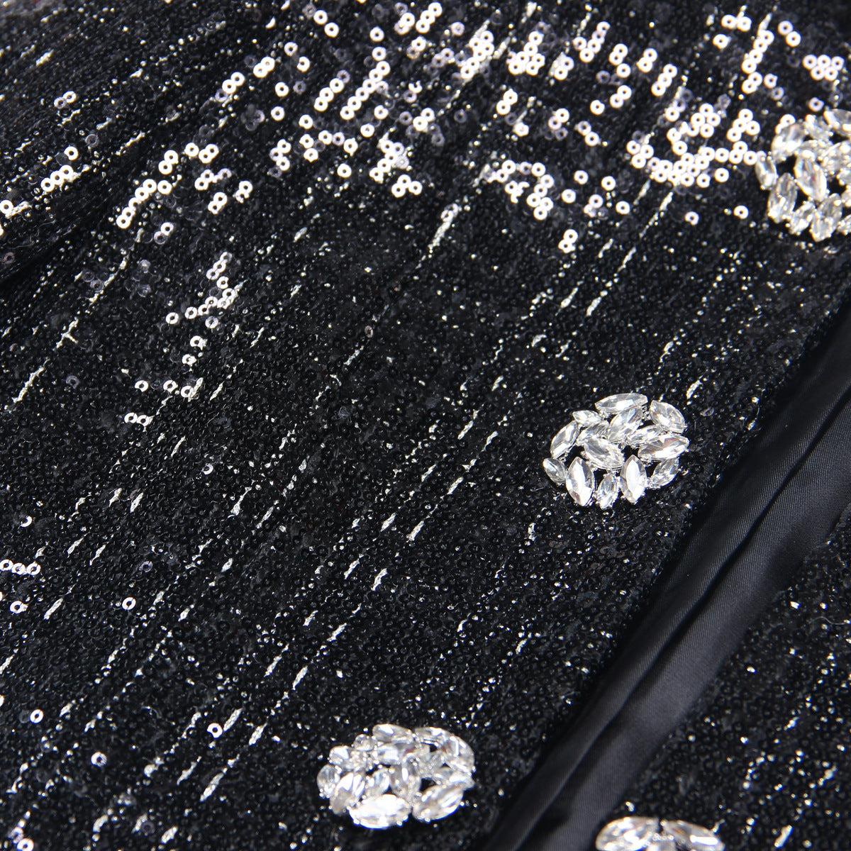 Women's Fashion Sequined Diamonds High Quality Coats