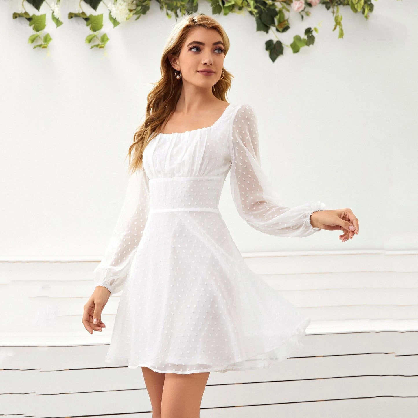 Women's Long-sleeved High Waist Temperament Commuter Dress Dresses