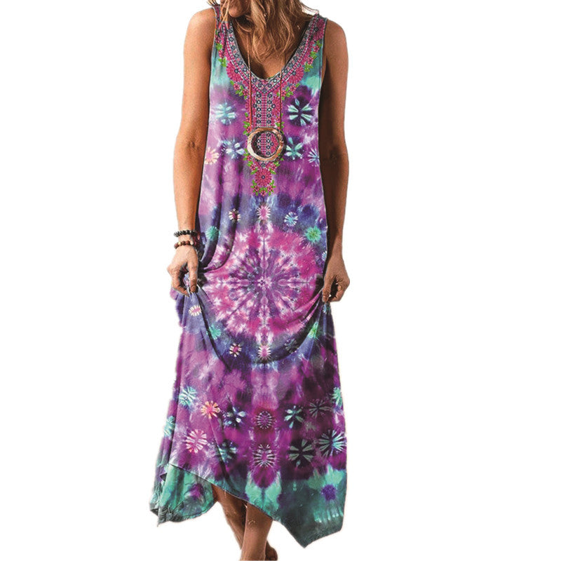 Women's Ethnic Style Loose Printed Long Vests