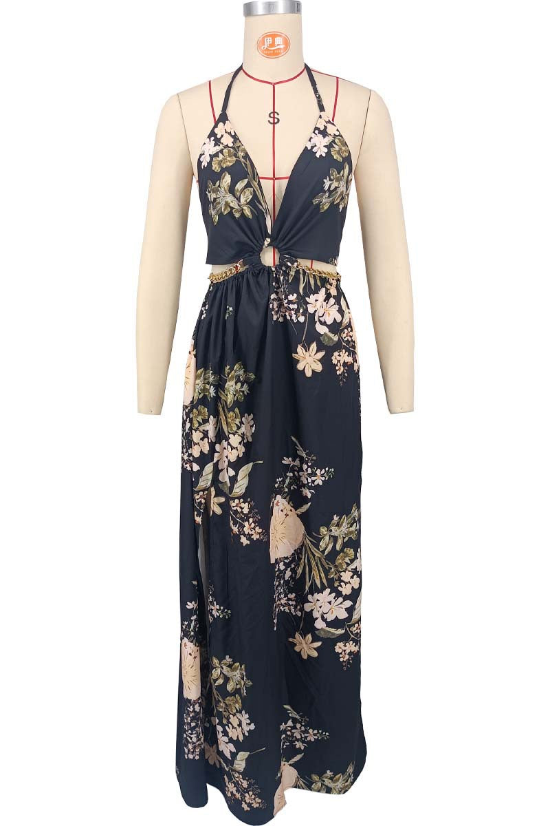 Women's Floral Dress Large Slightly Fat Mid-length Dresses
