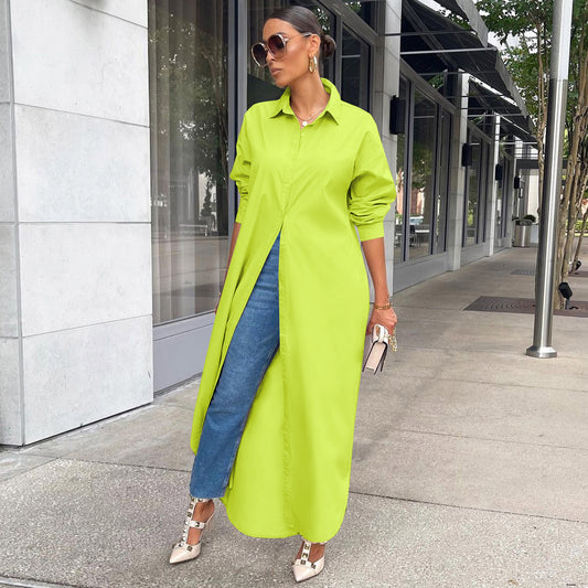 Women's Fashion Casual Spring Solid Color Shirt Jackets