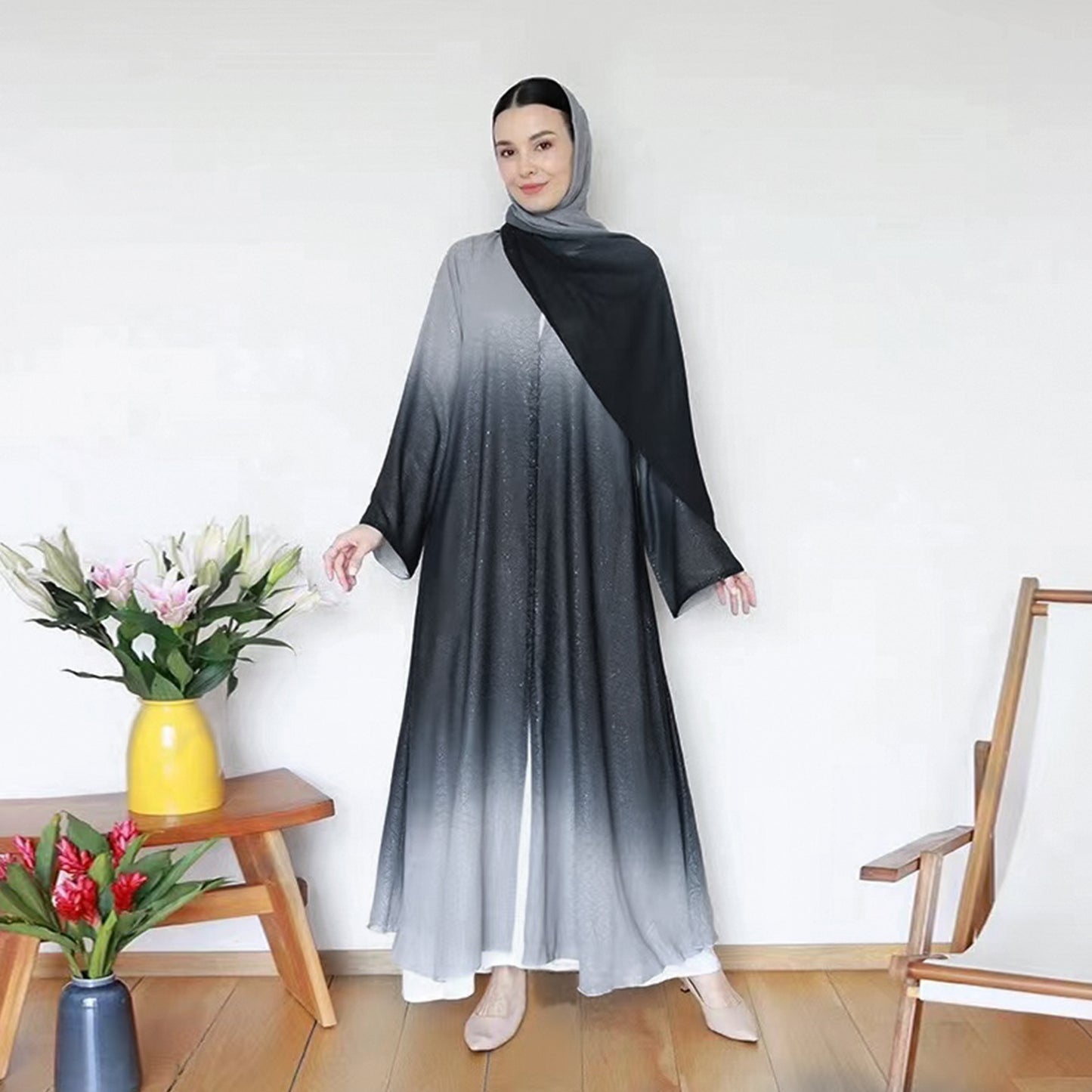 Gradient Ribbon Bandana Daily Party Robe Dresses