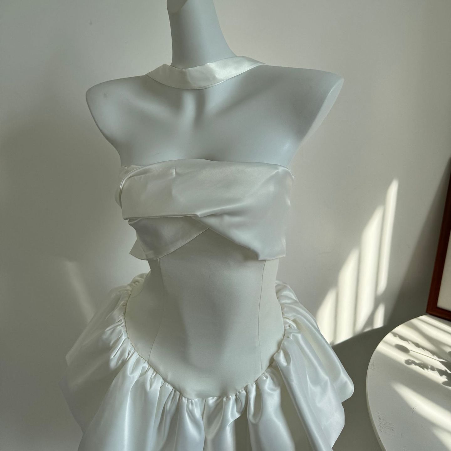 Pure White Halter Slim Tube Dress Dresses