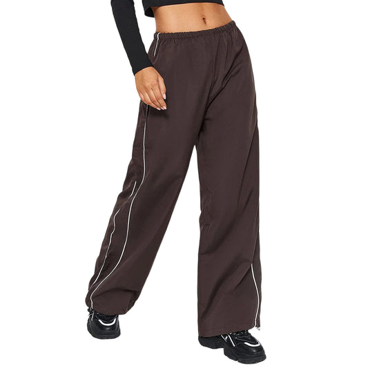 Personalized Drawstring Leisure Elastic Waist Long Pants