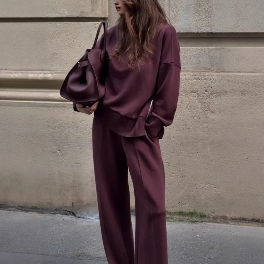 Long Sleeve Loose Pockets Two-piece Set Fashion Casual Suit