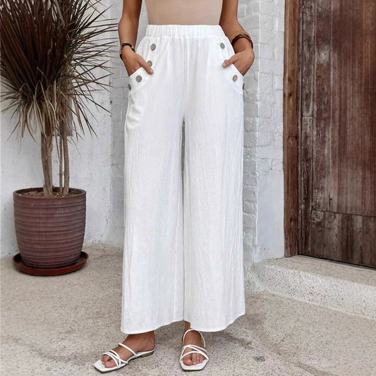 Women's Elastic High Waist Loose Trousers For Pants