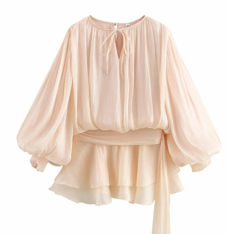 Women's Pure Desire Wind Waist Irregular Hem Dresses