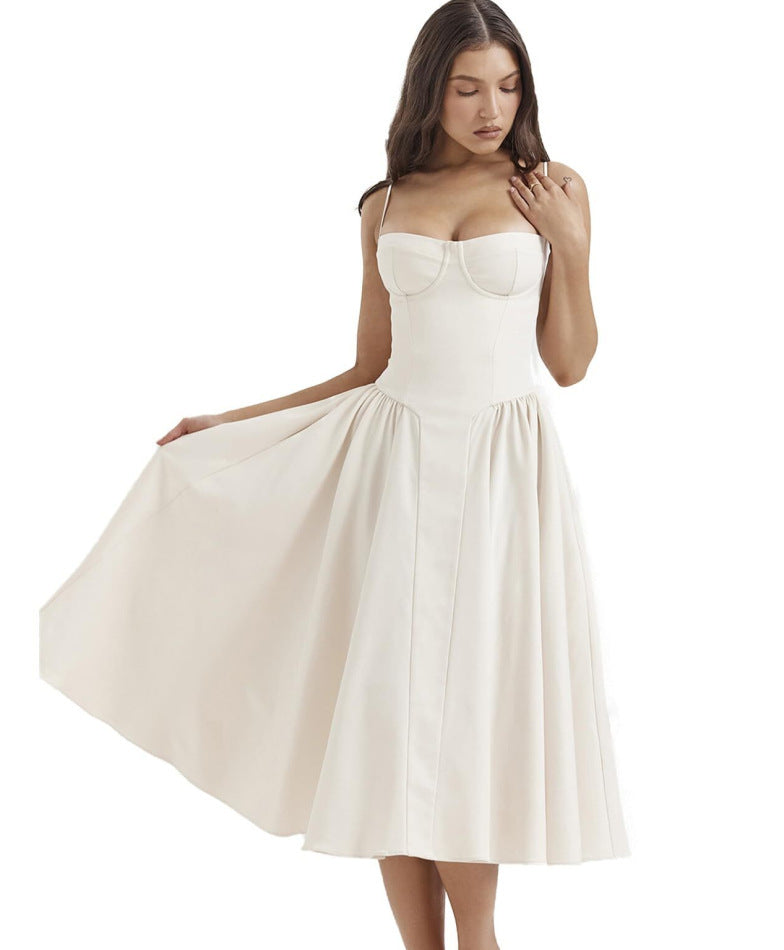 Women's French Retro Long Dress Court Style Dresses