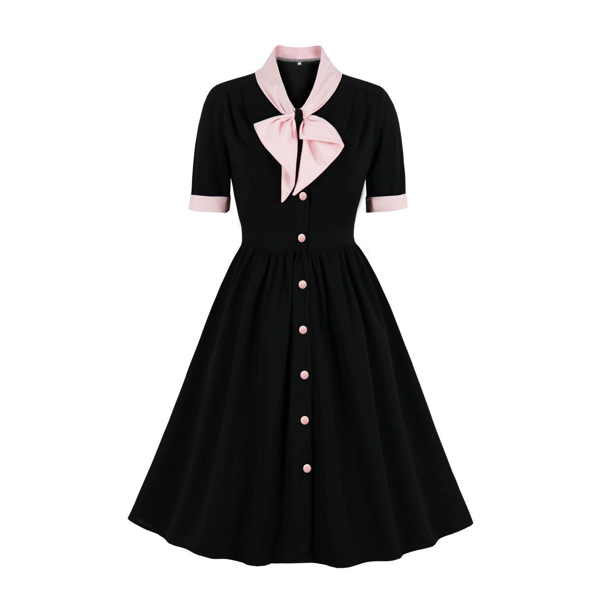 Women's Vintage Style Dress Bow Elegant Dresses