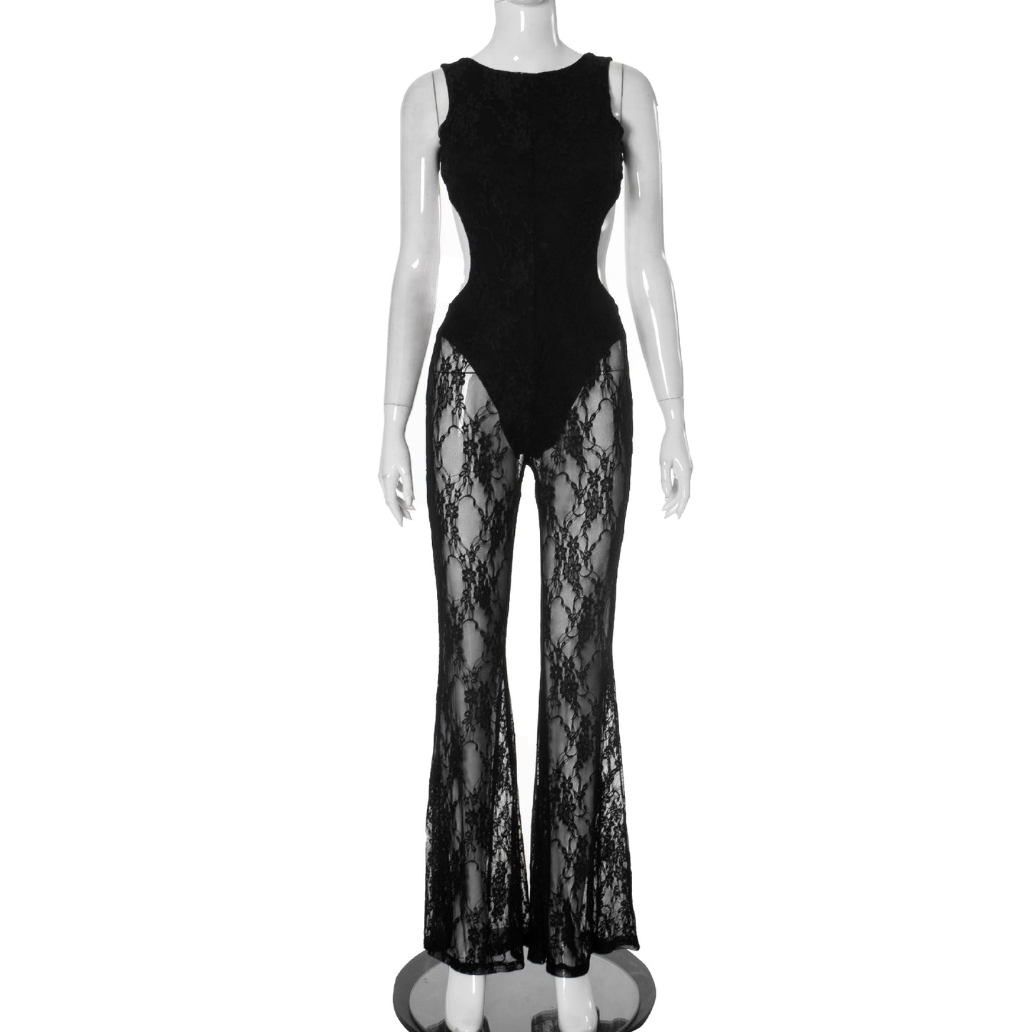 Women's Adult Lady Like Woman Style Lace Stitching Jumpsuits