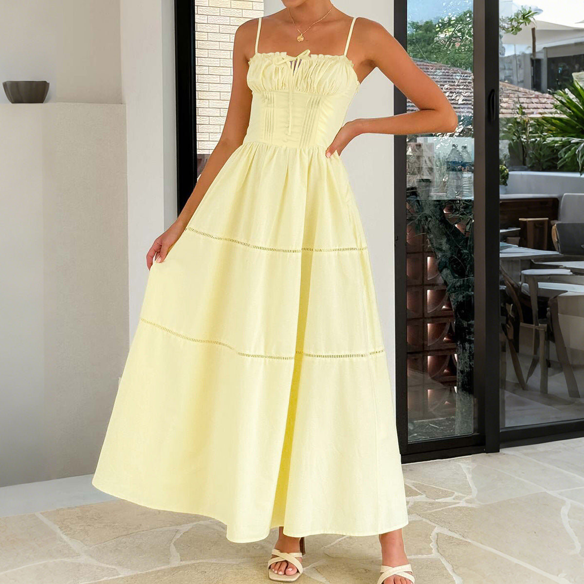 Women's Vacation Casual Style Solid Color Small Dresses