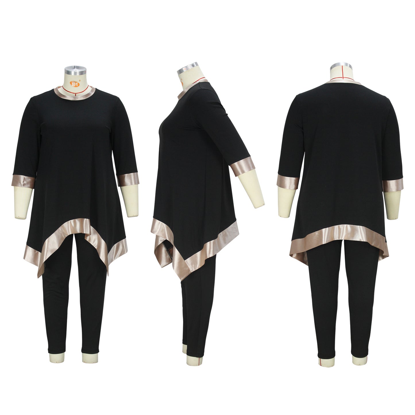 Women's Loose Irregular Stitching Hem Casual Suits