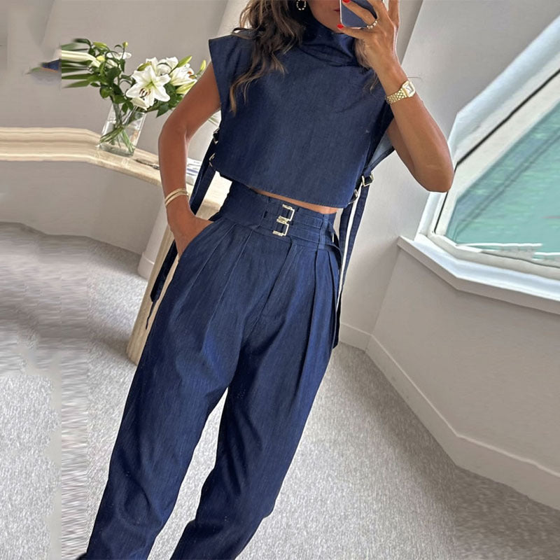 Autumn Solid Color Flying Sleeves Ribbon Suits