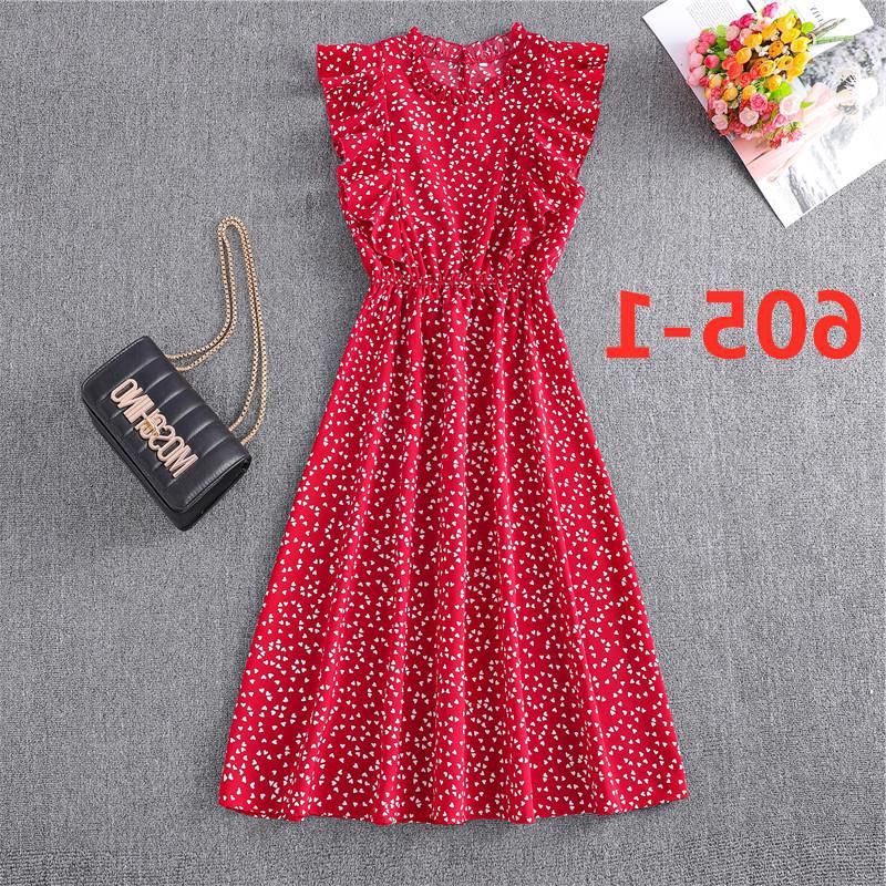 Women's Summer Polka Dot Chiffon Loose Graceful Dress