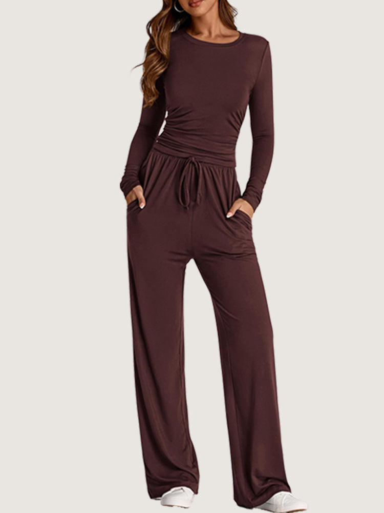 Fashion Women's Asymmetric Design Long-sleeved Sportswear Fashion Casual Suit