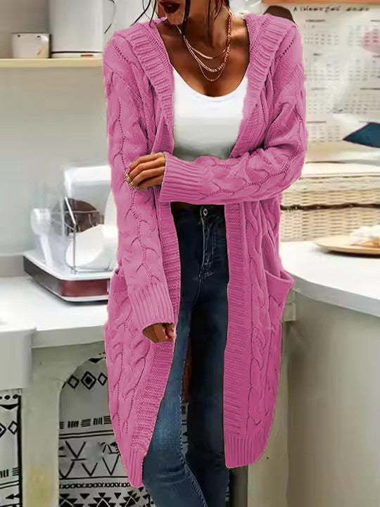 Durable Popular Women's Hooded Twist Pocket Women's Sweater