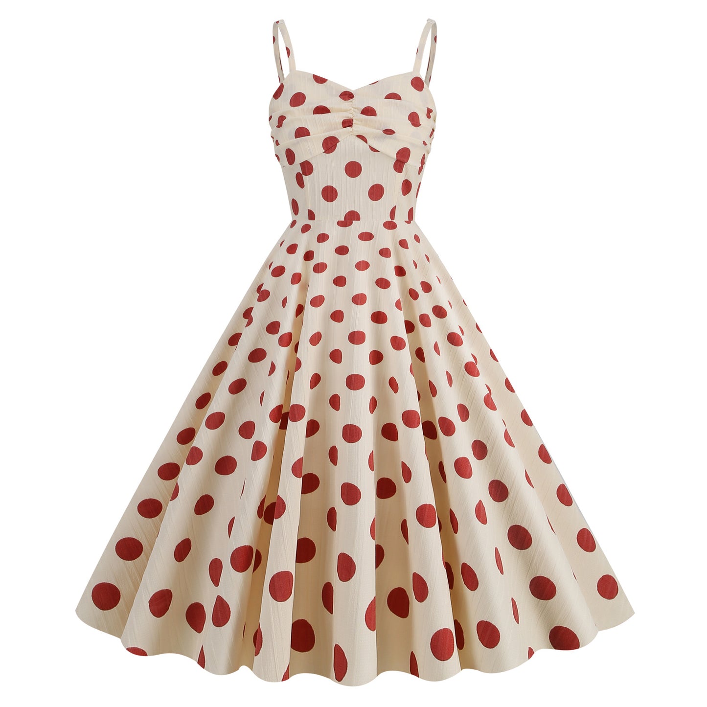 Style Retro Fresh Holiday Big Polka Dresses