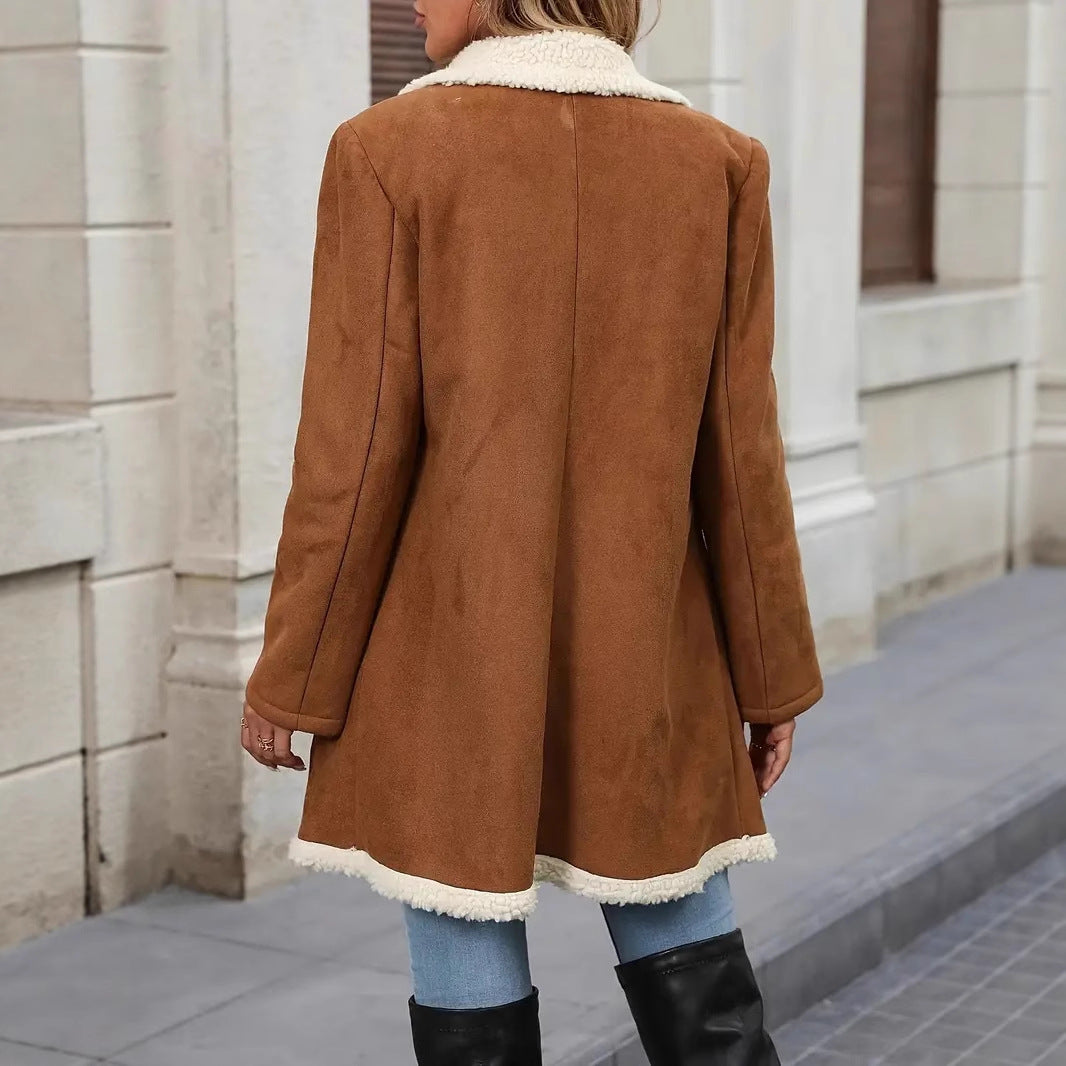 Women's Winter Thickened Composite Woolen Warm For Coats