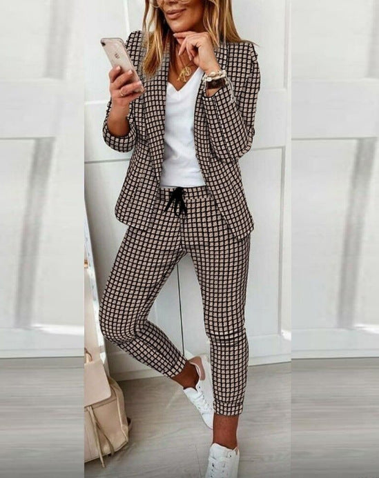 Women's Slouchy Casual Fashion Set Small Suits