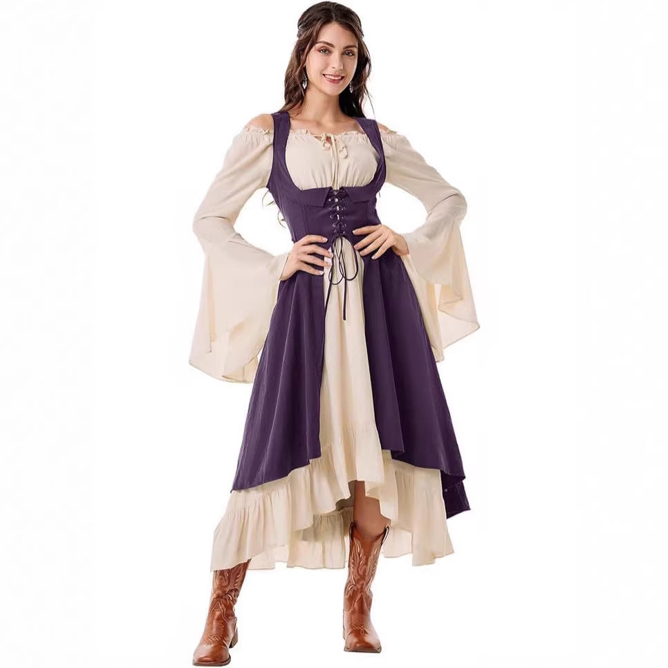 Women's Bust Girth Pirate Farmer High Low Dress