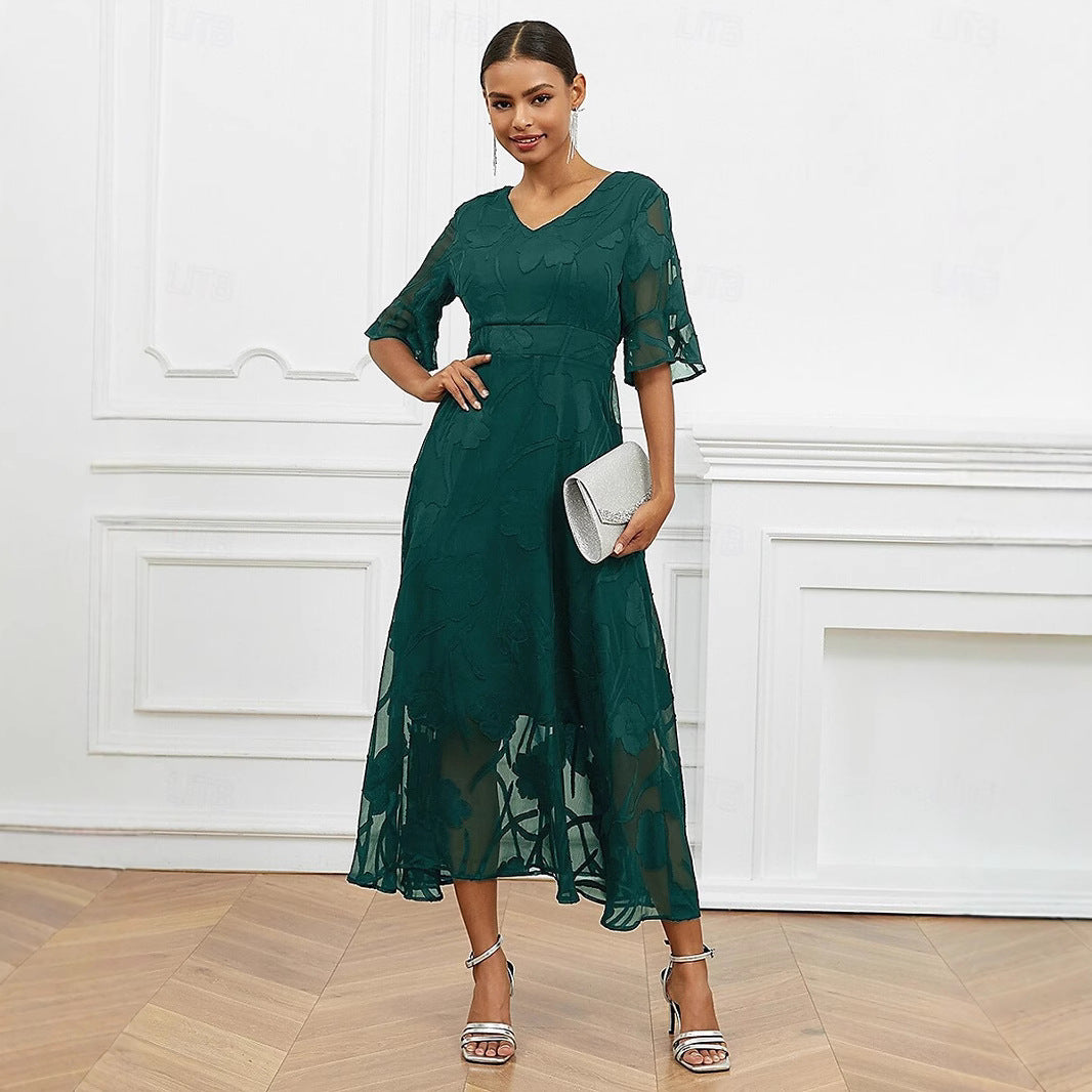 Large Swing Dress Fashionable Elegant Collar Dresses
