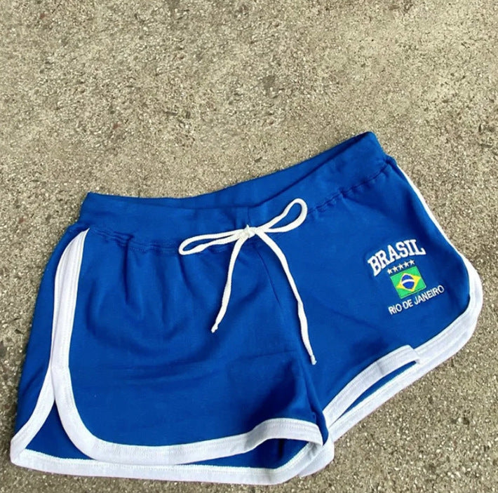 Women's Summer Fashion Letters Printed Sports Hot Shorts
