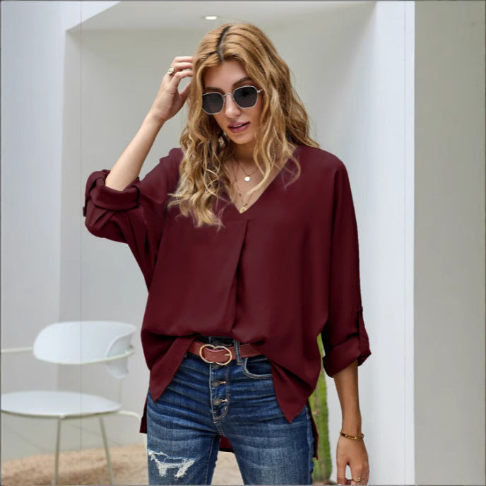 Chiffon Shirt Sexy Loose Oversized Fashion Blouses