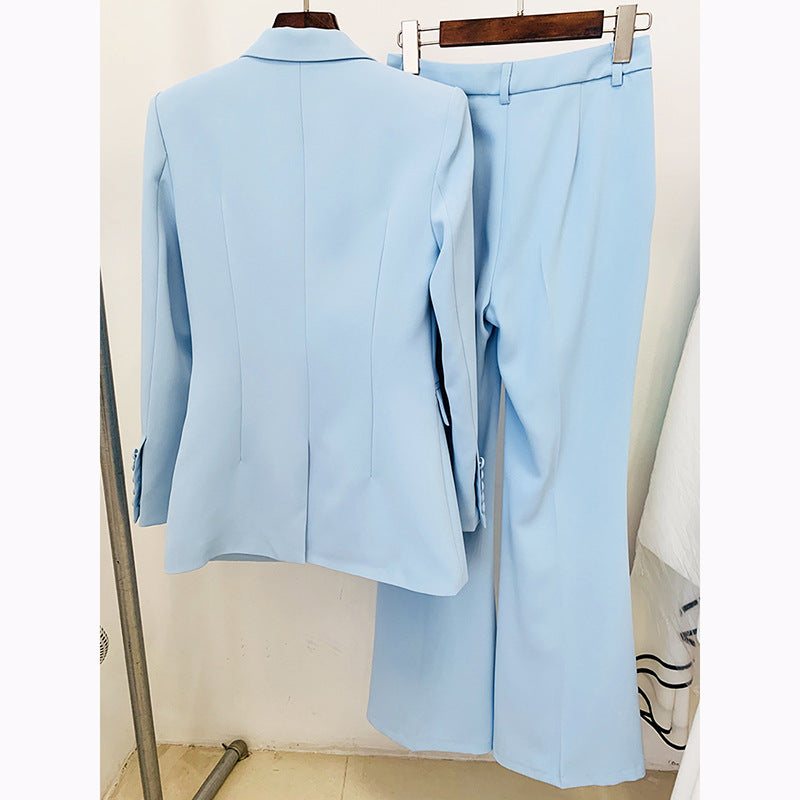 Business Wear One Button Cloth Cover Pants