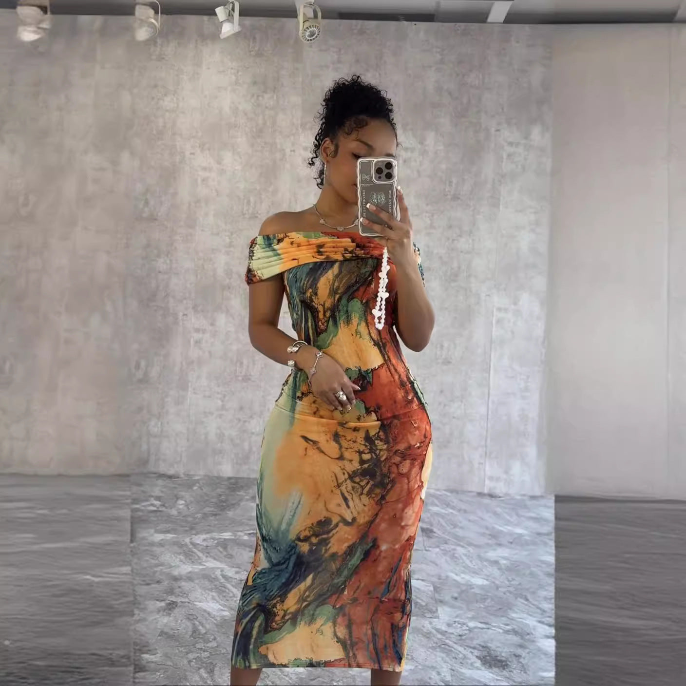 Popular Graceful Women's Variegated Fashion Special Dress