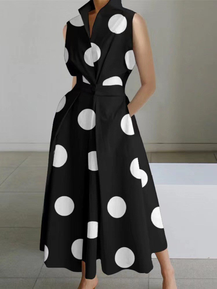 Women's Summer Commuting Fashion Solid Color Button Dresses
