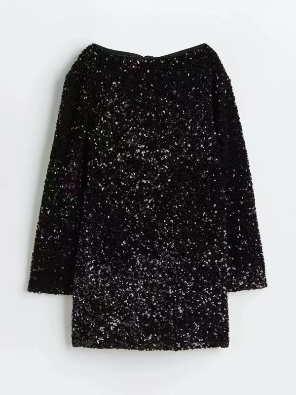 Sequins Dress Mid-length Slimming Fashionable Elegant Dresses