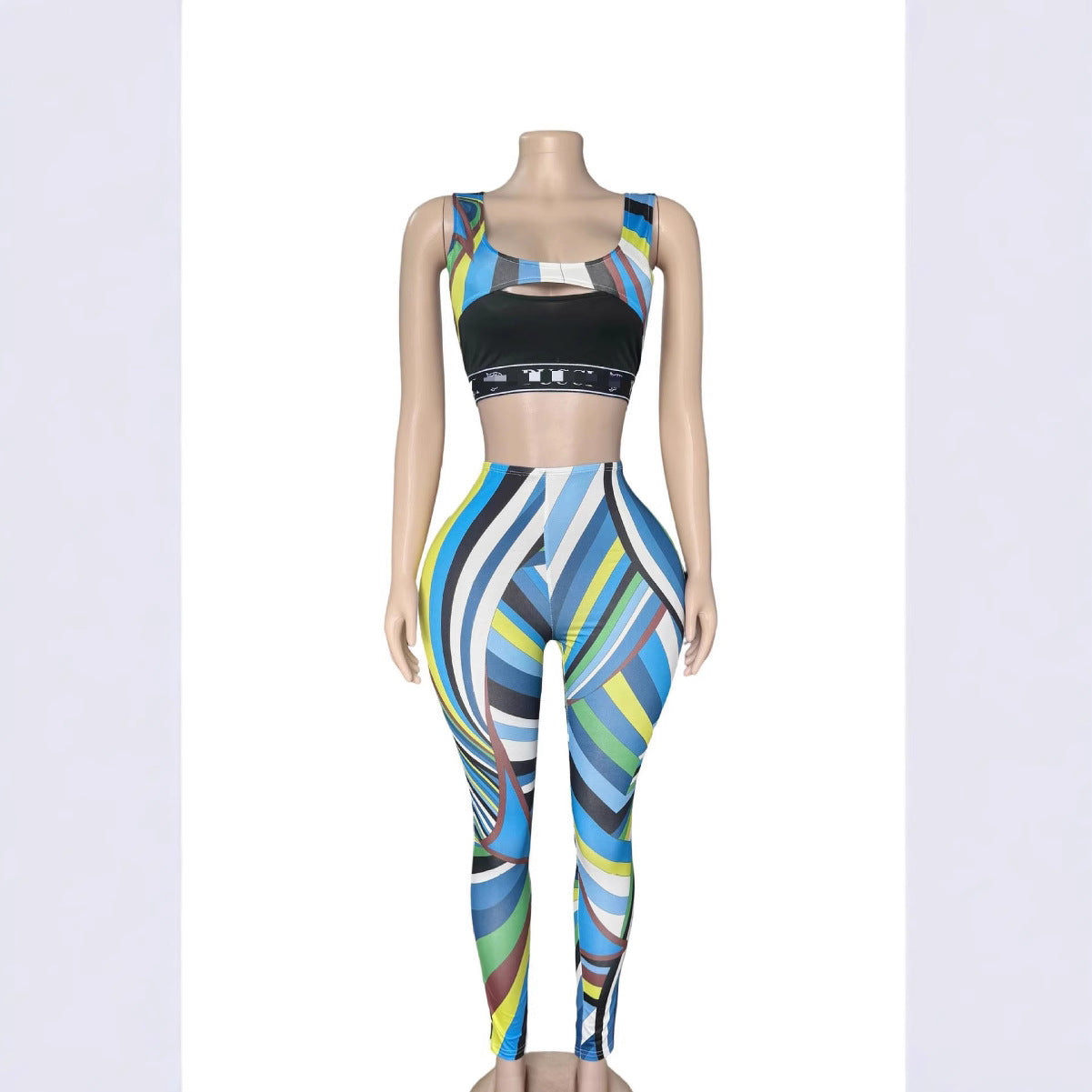 Colorful Beach Art Print Holiday Leisure Fashion Casual Suit
