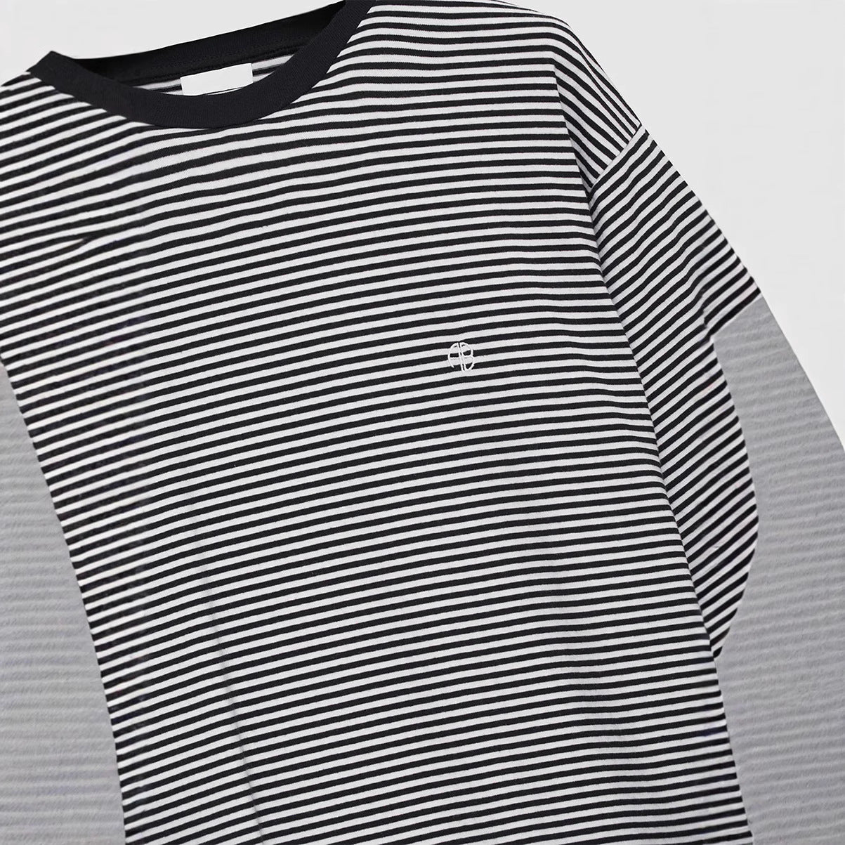 Women's American Niche Classic Embroidered Striped Loose Blouses