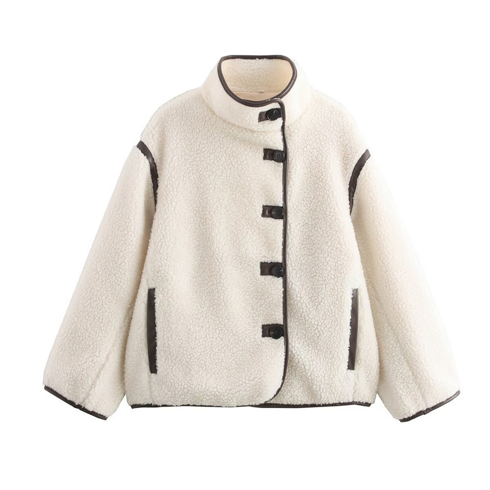 Women's Single-breasted Long Sleeve Pocket Loose Casual Coats