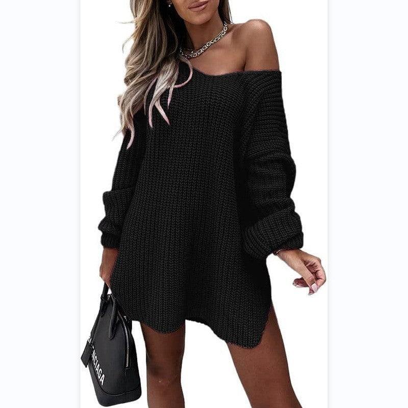 Fashion Women's Solid Color Loose Pullover Sweaters