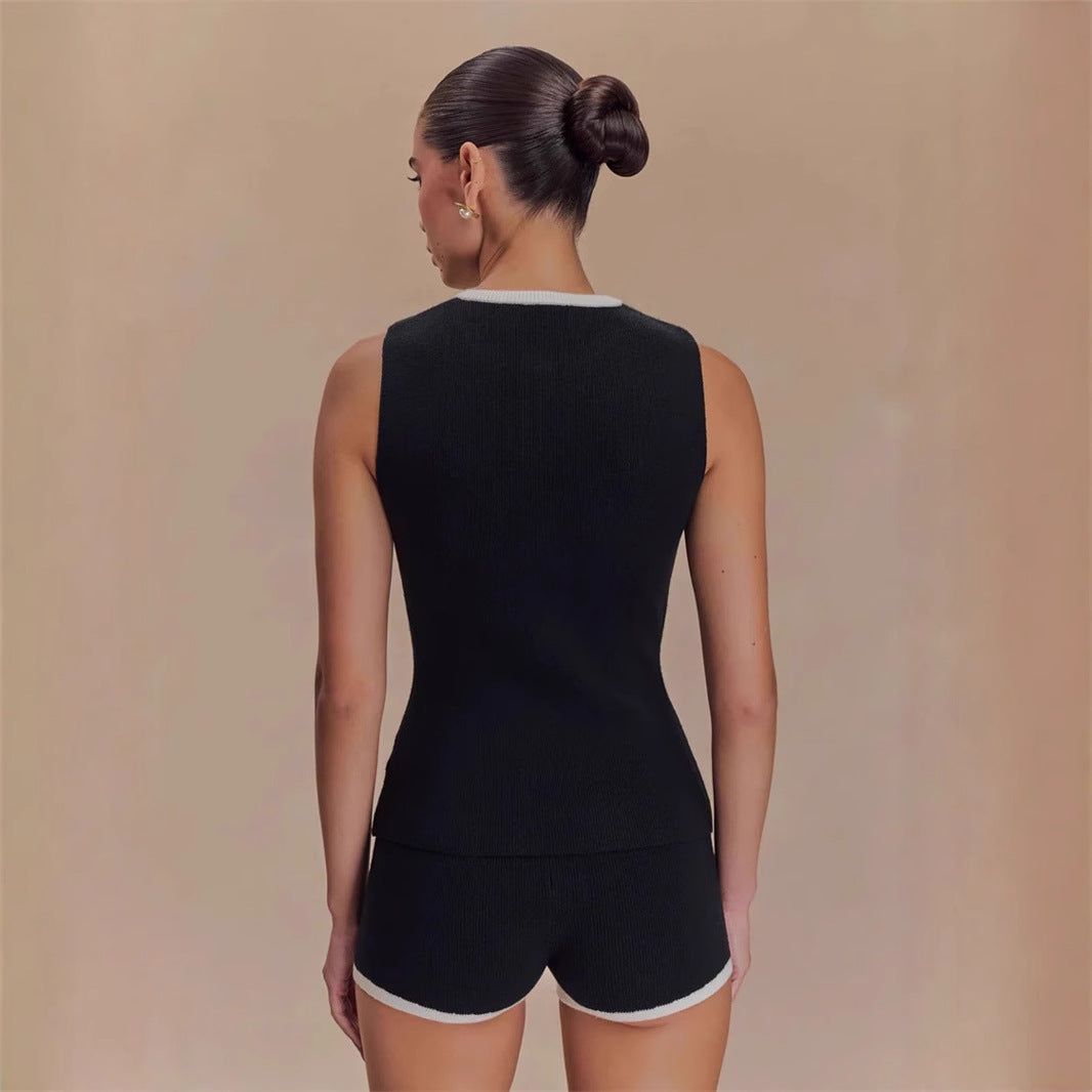 Classic Style Elegant Knitted Button French Blouses