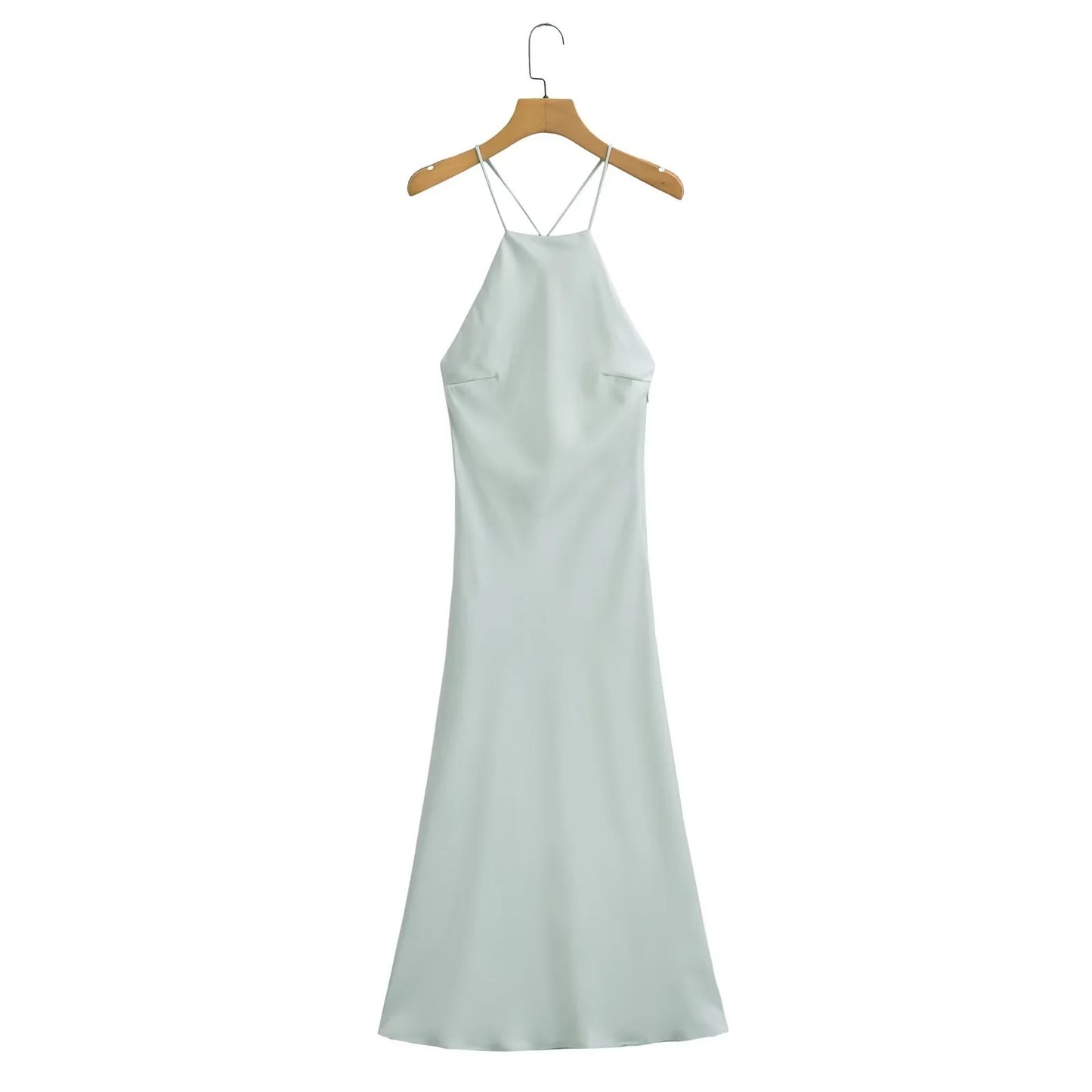 Women's Summer Hot Strap Dress Silk Satin Dresses